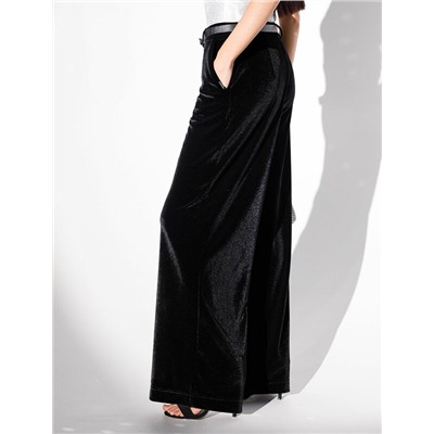 Брюки палаццо широкие из мягкого бархата