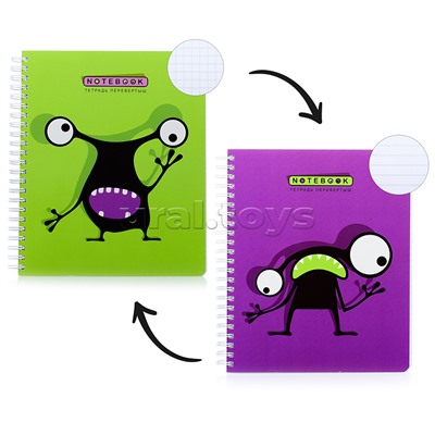 Тетрадь 96л клетка/линия А5 гребень S Перевертыш Кляксоиды