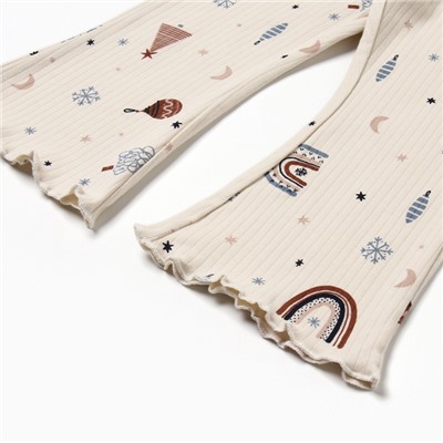 Костюм детский (джемпер и брюки) «Крошка Я. Новогодние игрушки», рост 68-74 см