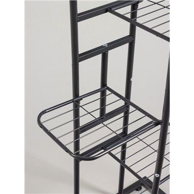 Подставка для цветов Greengo, 5 полок, 44×22×95 см, напольная, металл, тёмно-серая