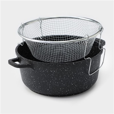 Фритюрница Доляна, d=22 см, цвет серебристый