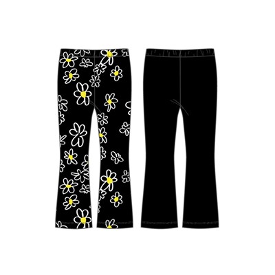 Брюки детские трикотажные для девочек, 2 пары в комплекте