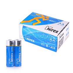 Батарея щелочная Mirex LR6 / AA 1,5V, в упаковке 40 шт., (2)
