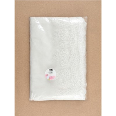 Кружево на сетке, 150 мм, 9±0.5 м, белое