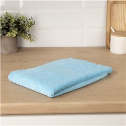 Тряпка для пола Raccoon, 250 г/м², 60×80 см, микрофибра, с оверлоком, 1 шт, голубая