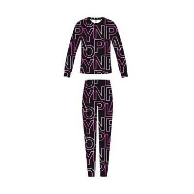 Термокомплект трикот. для девочек: фуфайка (футболка) с длин. рук, брюки