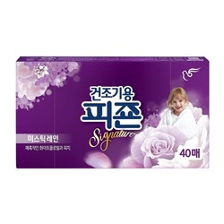 PIGEON Кондиционер-салфетки для использовании в сушильной машине / Rich Perfume Dryer Sheet Mystic Rain, 40 листов 20736