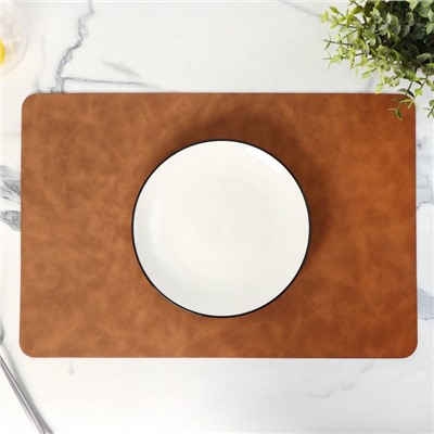 Салфетки сервировочные Magistro, 4 шт., экокожа, 45×30 см, коричневые