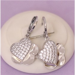 Серьги родий  H01-3559