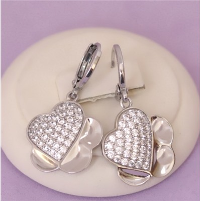 Серьги родий  H01-3559