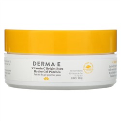 Derma E, Bright Eyes, гидрогелевые патчи с витамином C, 60 патчей, 85 г (3 унции)