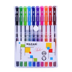 Набор ручек шариковых "Sailor", 10 цв.(ассорти), серия Smart Ink, чернила на масляной основе (Индия), игольчатый пиш.узел 0.7мм (Индия), корпус пластиковый прозрачный, с резиновым грипом, сменный стержень 144мм, ПВХ-упаковка