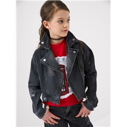 Куртка текстильная джинсовая для девочек