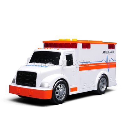 Машина "Скорая помощь" 1:32 (свет, звук) в коробке