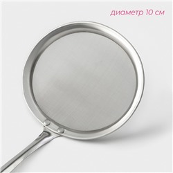Сито для снятия пены Доляна «Металлик», 26×10 см, нержавеющая сталь