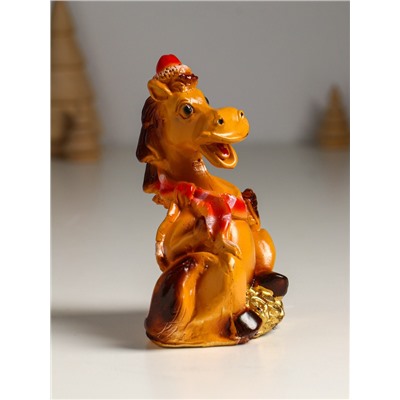 Копилка для денег «Лошадь с шарфом», гипс, 13×9×7 см, коричневый