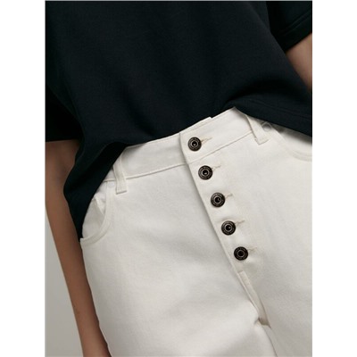 Straight CONTE CON-547 Джинсы на пуговицах из фактурного денима