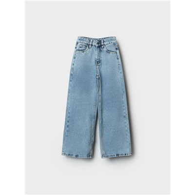 Брюки текстильные джинсовые для девочек