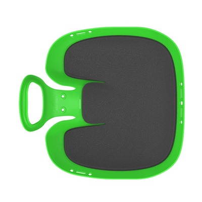 Санки-ледянки с мягкой сидушкой «Вираж», зелёные, 39×37 см