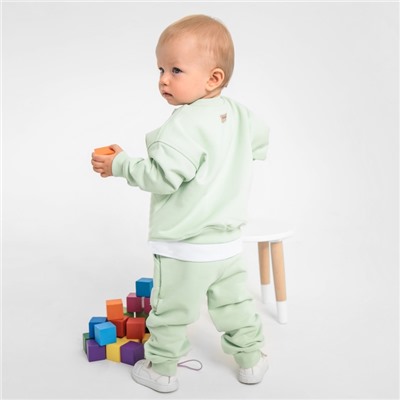 Толстовка детская MINAKU: Basic Line BABY, рост 86-92 см, шалфей