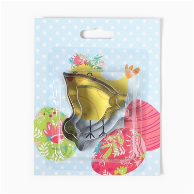 Набор «Цыплята»: полотенце, 40×73 см, саржа 190 г/м², формочки для печенья