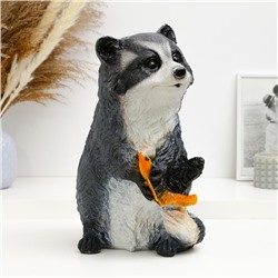 Копилка для денег «Енот с рыбкой», гипс, 20×22×36 см