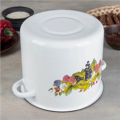 УЦЕНКА Кастрюля 5.5 л цил декор с пластмассовой ручкой