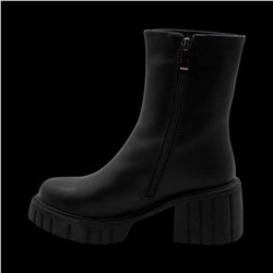 Ботинки из натуральной кожи на меху РМ-085-1 черные