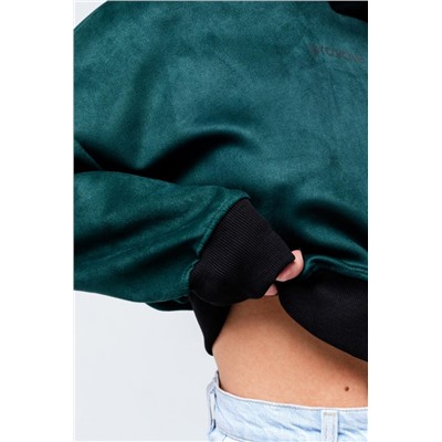 Свитшот 4 оверсайз короткий (Изумрудный)