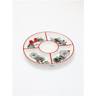 Менажница «Новогоднее настроение», 25.5×3 см, ручная работа