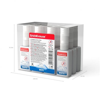 Корректор-ручка 12мл 779  "Арктический белый" ErichKrause