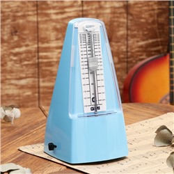 Метроном механический Gleam, синий, 40-408 ударов в минуту, 21×10×12 см