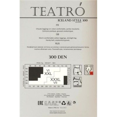 Леггинсы, Teatro, Iceland st. 300 maxi legg.