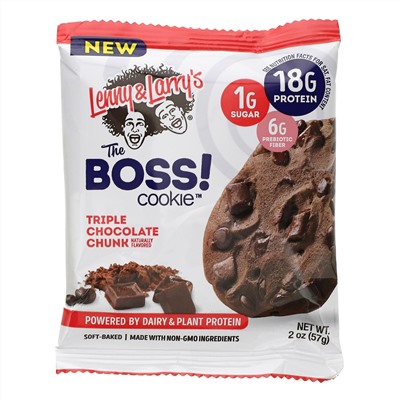 Lenny & Larry's, The BOSS Cookie,   Triple  Chocolate Chunk, 12 Cookies, 2 oz (57 g) Each