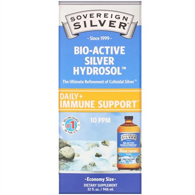 Sovereign Silver, Bio-Active Silver Hydrosol, 10 част./млн, 946 мл (32 жидк. унции)
