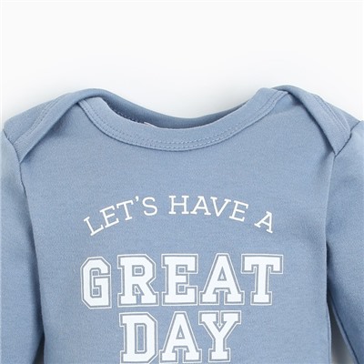 Боди детское «Крошка Я» Street style, рост 68-74 см, голубое