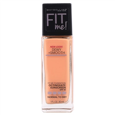 Maybelline, Fit Me, увлажняющая и выравнивающая тональная основа, оттенок 245 «Классический беж», 30 мл