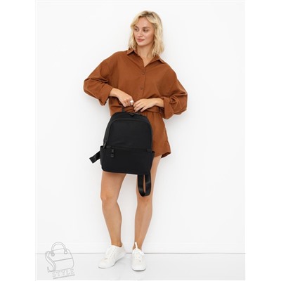 Рюкзак женский кожаный 898-171PE black Polina&Eiterou