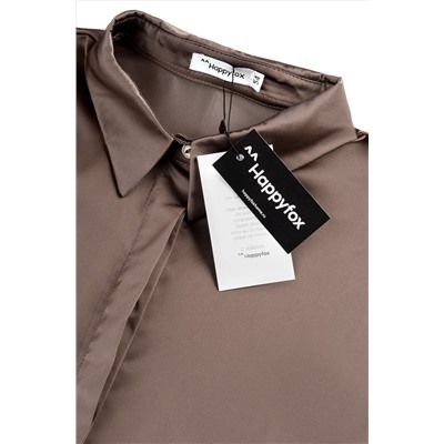 Женская шелковая рубашка Happyfox