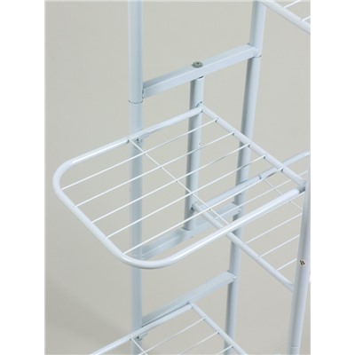 Подставка для цветов Greengo, 8 полок, 43×22×141 см, напольная, металл, белая