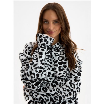 Пижама женская (рубашка, шорты) KAFTAN «Муслин: leopard», размер 44-46