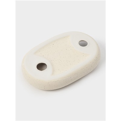 Набор для ванной «Полосы», 4 предмета, мыльница, дозатор для мыла, 2 стакана, бежевый