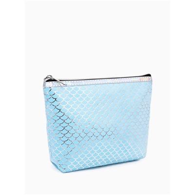 Набор простых косметичек 2 в 1, с ручкой, с принтом, голубой