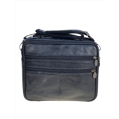 Сумка мужская из натуральной кожи, цвет черный