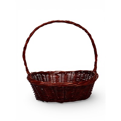 Корзина плетёная для хранения Lyng, с ручкой, ива, коричневая, набор 3 шт., Greengo