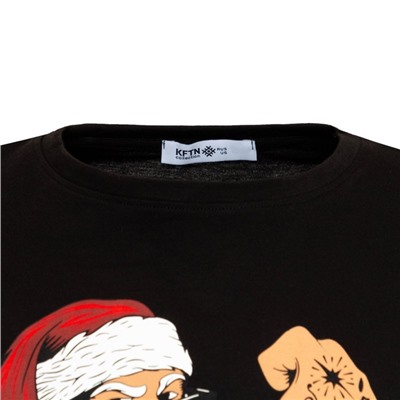 Пижама новогодняя мужская KAFTAN New year, размер 50, красная, чёрная