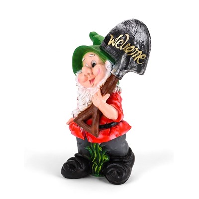 Садовая фигура из полистоуна «Гном с лопатой», 72×26×38 см