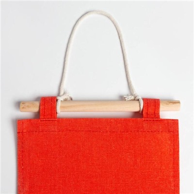 Кармашек текстильный «Этель. Снежинки», 2 отделения, 20×41 см