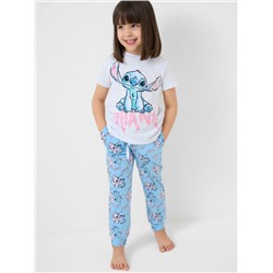 Комплект трикотажный для девочек: фуфайка (футболка), брюки