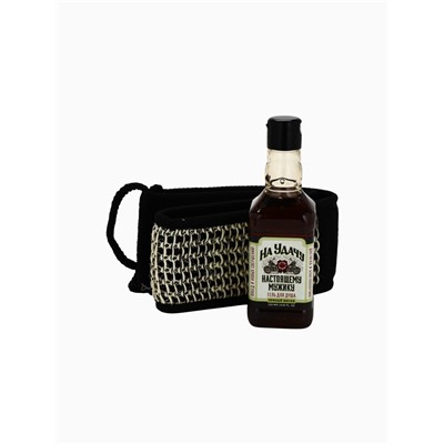 УЦЕНКА Набор «На удачу», гель для душа во флаконе виски, 250 мл и мочалка